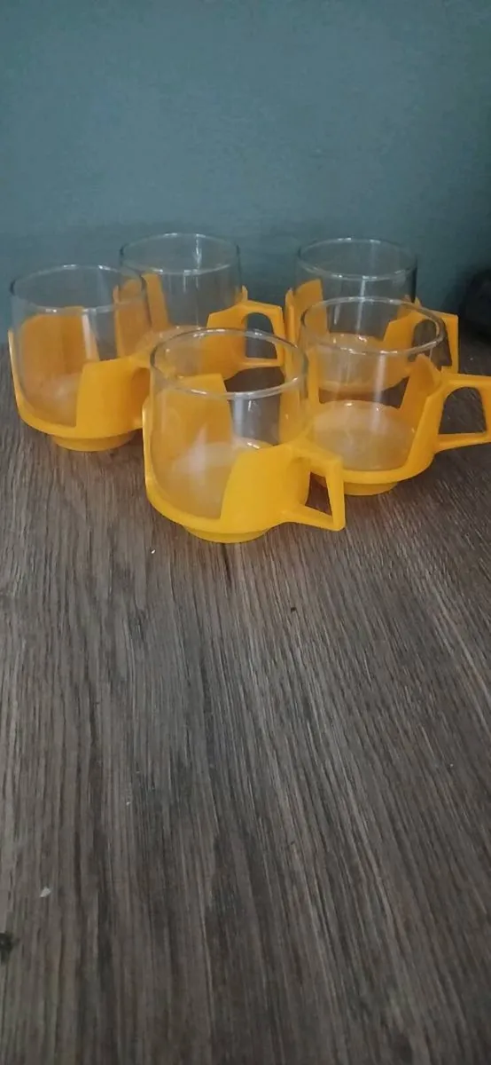 Mid Century JaJ Pyrex Stackable Drink Up Cups - Image 2