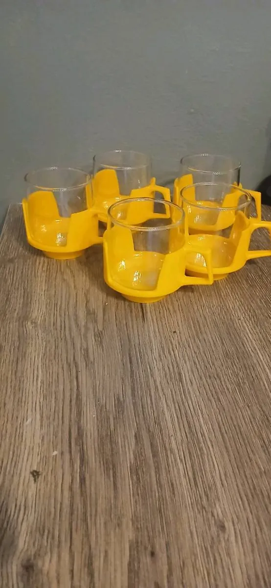 Mid Century JaJ Pyrex Stackable Drink Up Cups - Image 1
