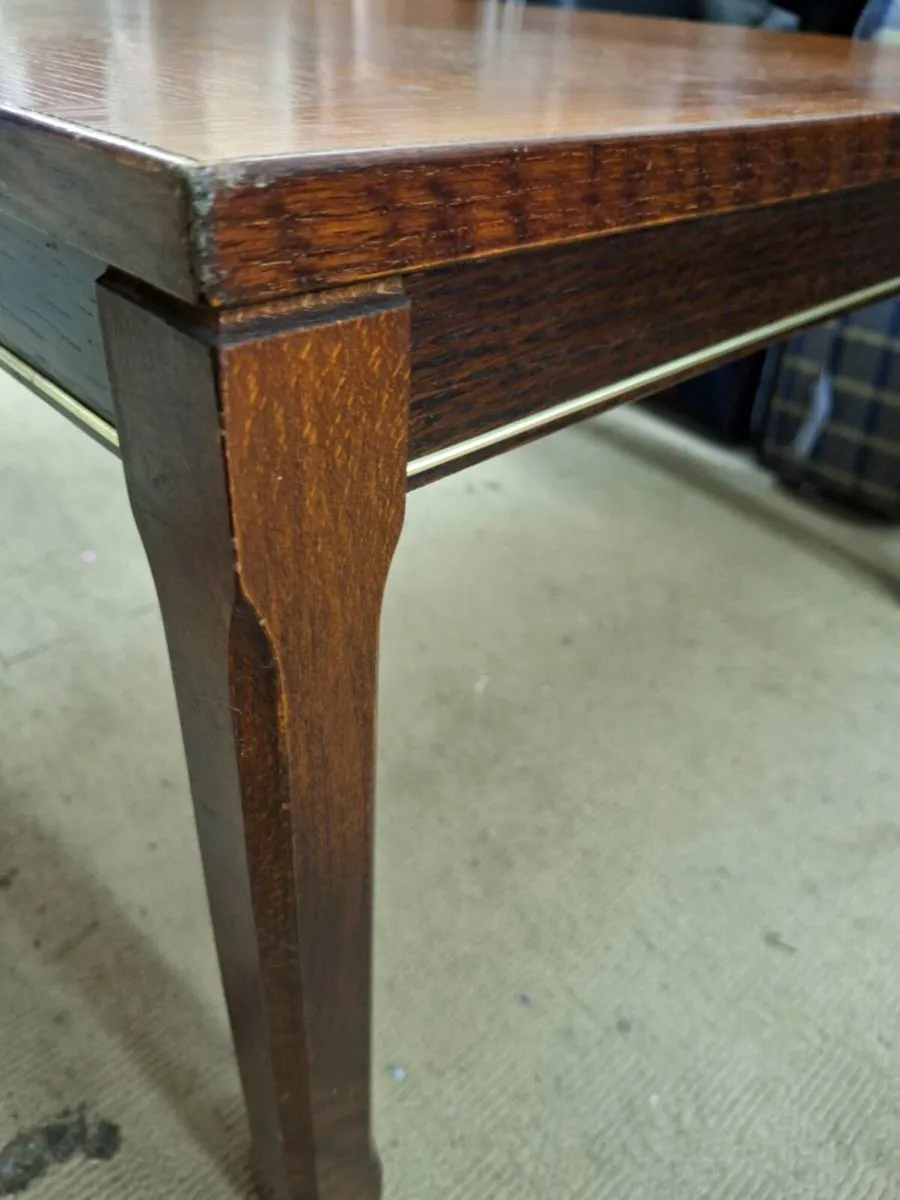 Square oak coffee table - Image 3