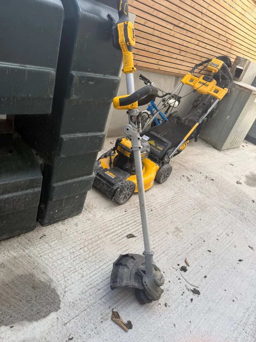 Dewalt battery lawnmower and strimmer - Image 1