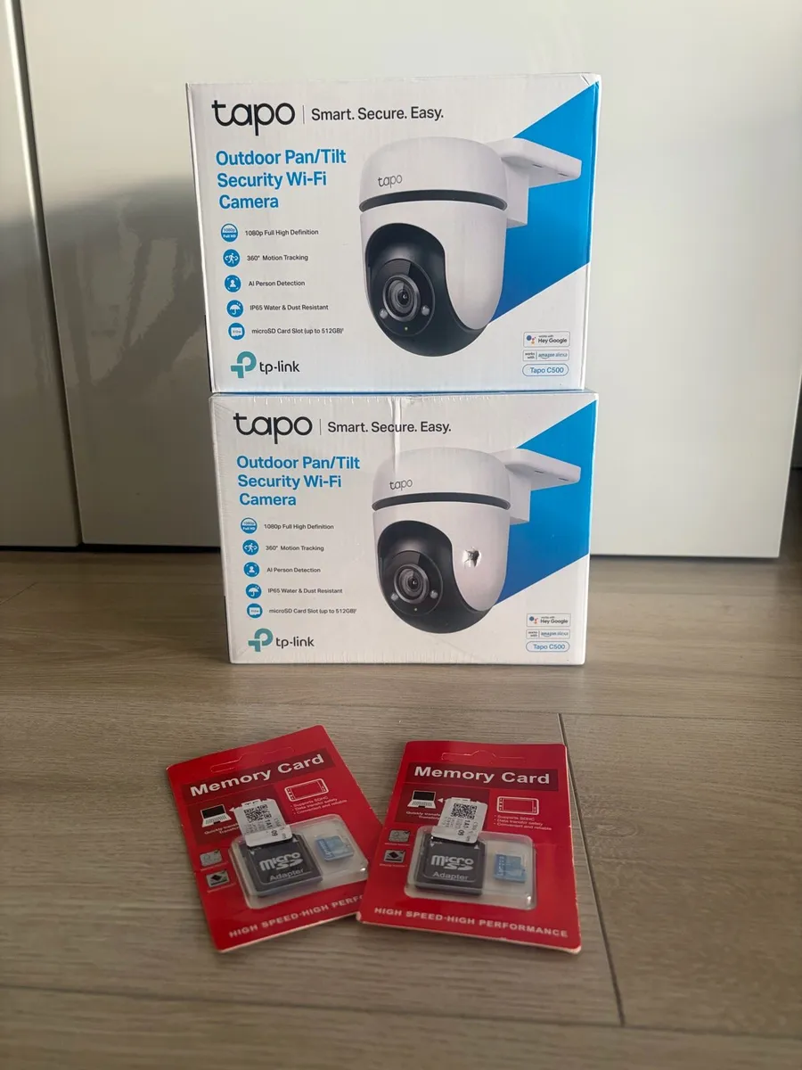 Tapo Outdoor Pan/Tilt Security Wi-Fi Camera x 2 - Image 1