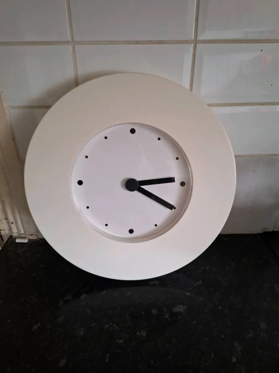 Vintage Ikea white wall clock - Image 1
