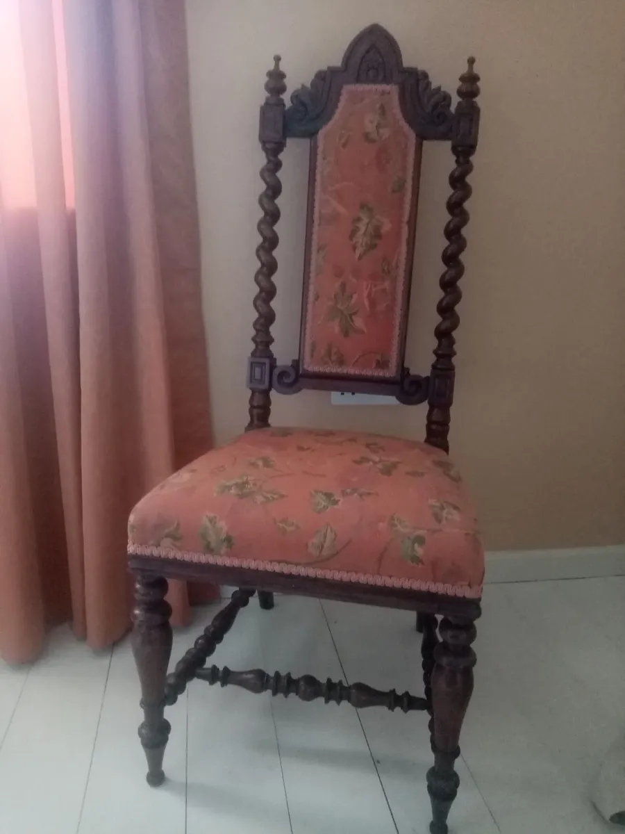 ANTIQUE VICTORIAN ROSEWOOD SIDE BEDROOM CHAIR - Image 1
