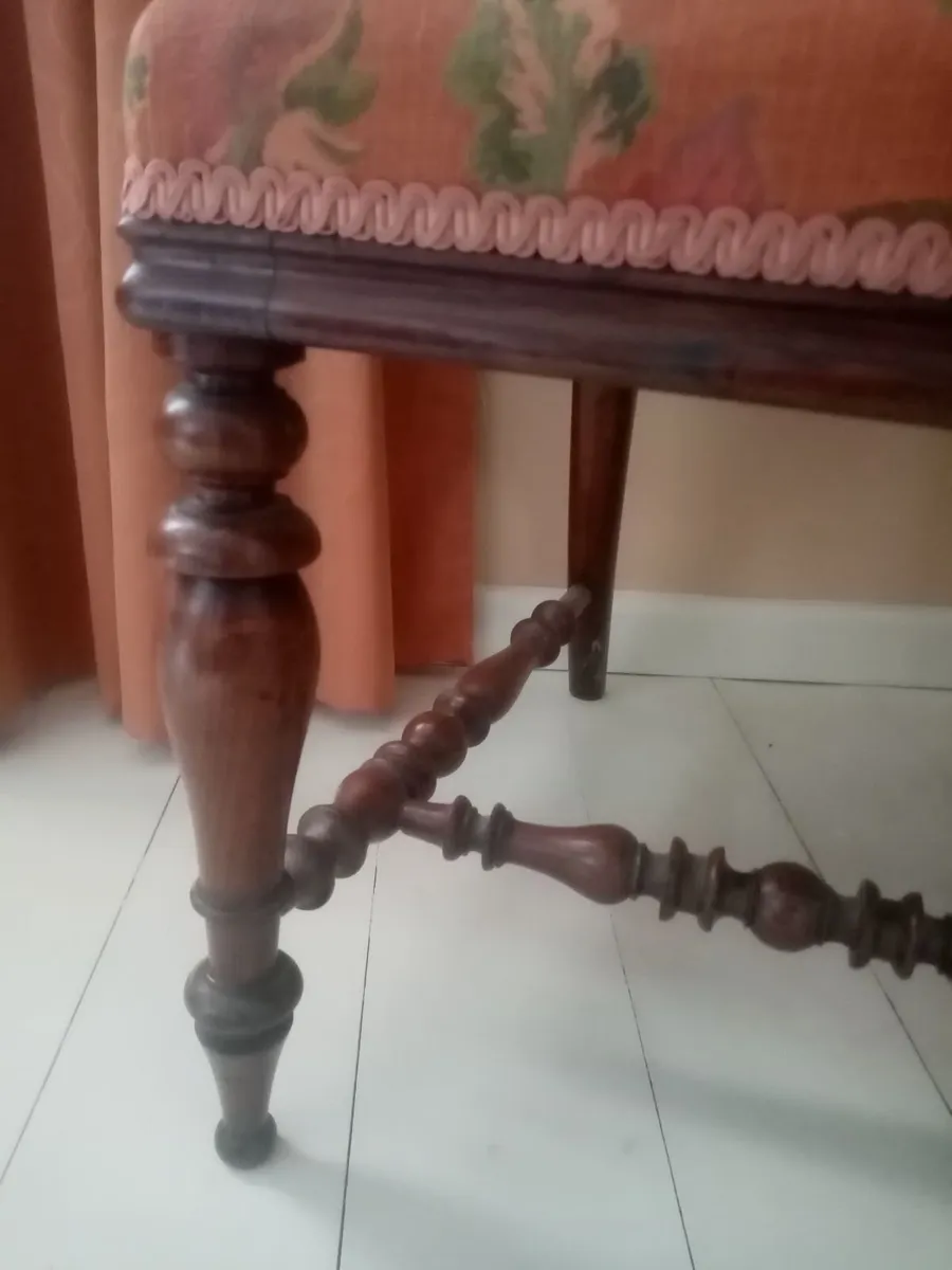 ANTIQUE VICTORIAN ROSEWOOD SIDE BEDROOM CHAIR - Image 3