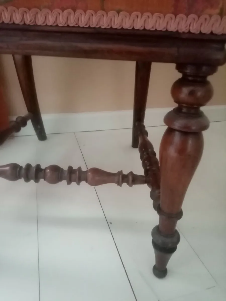 ANTIQUE VICTORIAN ROSEWOOD SIDE BEDROOM CHAIR - Image 4