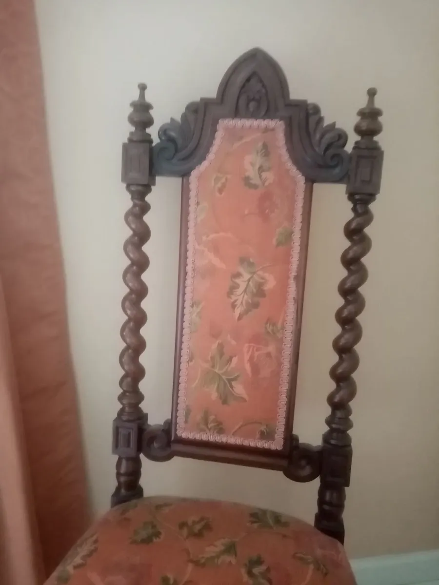 ANTIQUE VICTORIAN ROSEWOOD SIDE BEDROOM CHAIR - Image 2