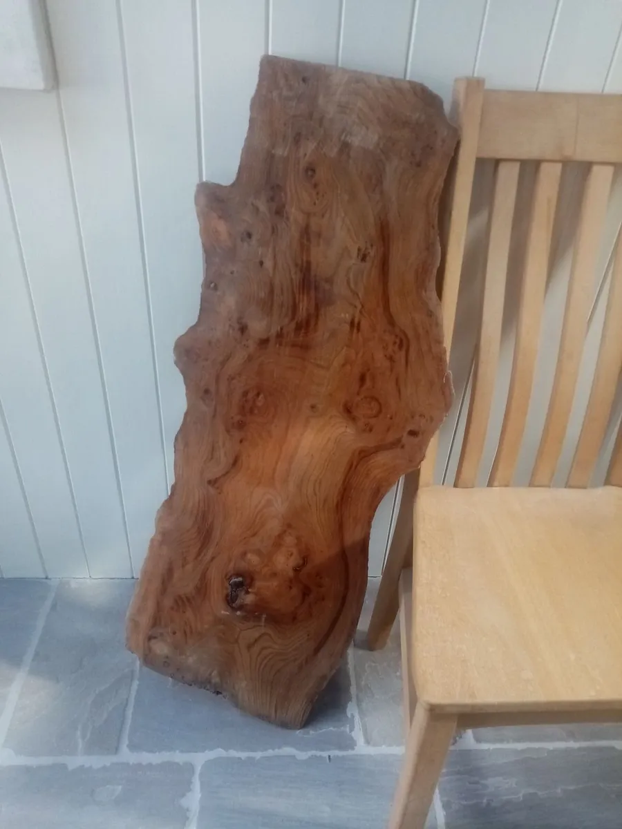 RUSTIC PLANK BURR TIMBER WOOD TABLE TOP - Image 1