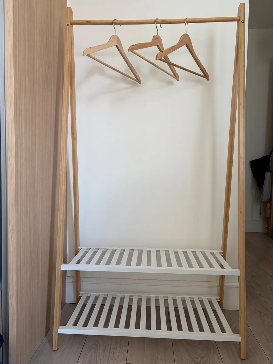 Clothes rack with shoe storage - Image 1