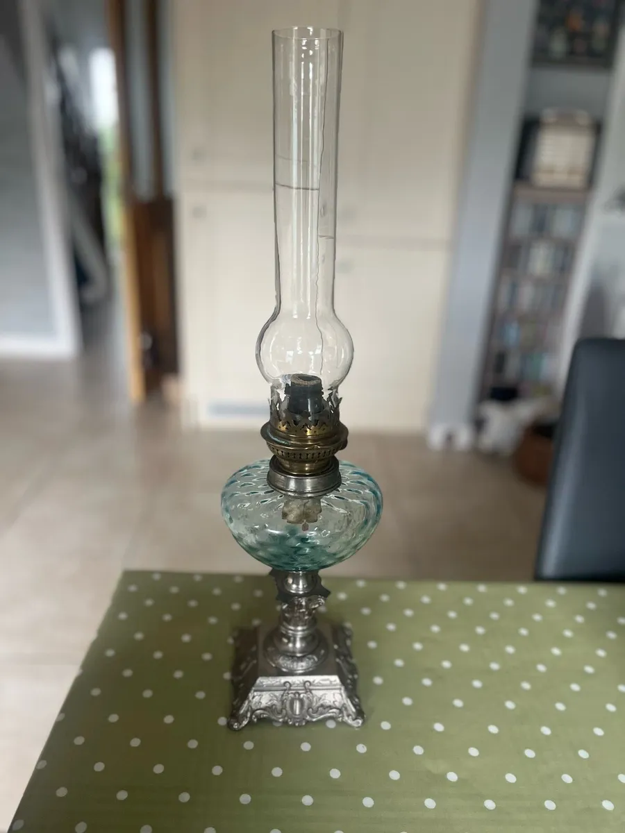 Vintage French Oil Lamp - Image 1