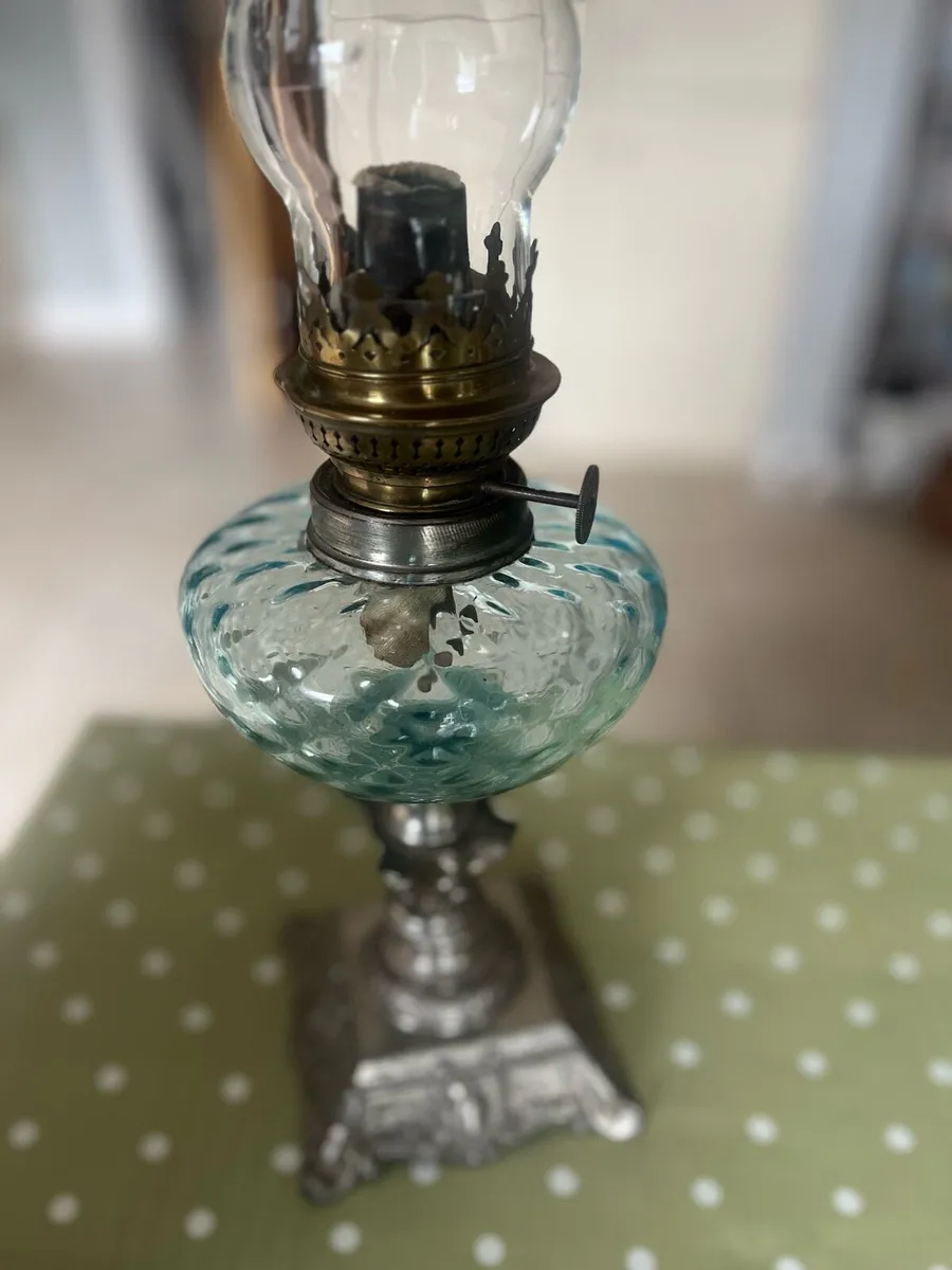 Vintage French Oil Lamp - Image 2