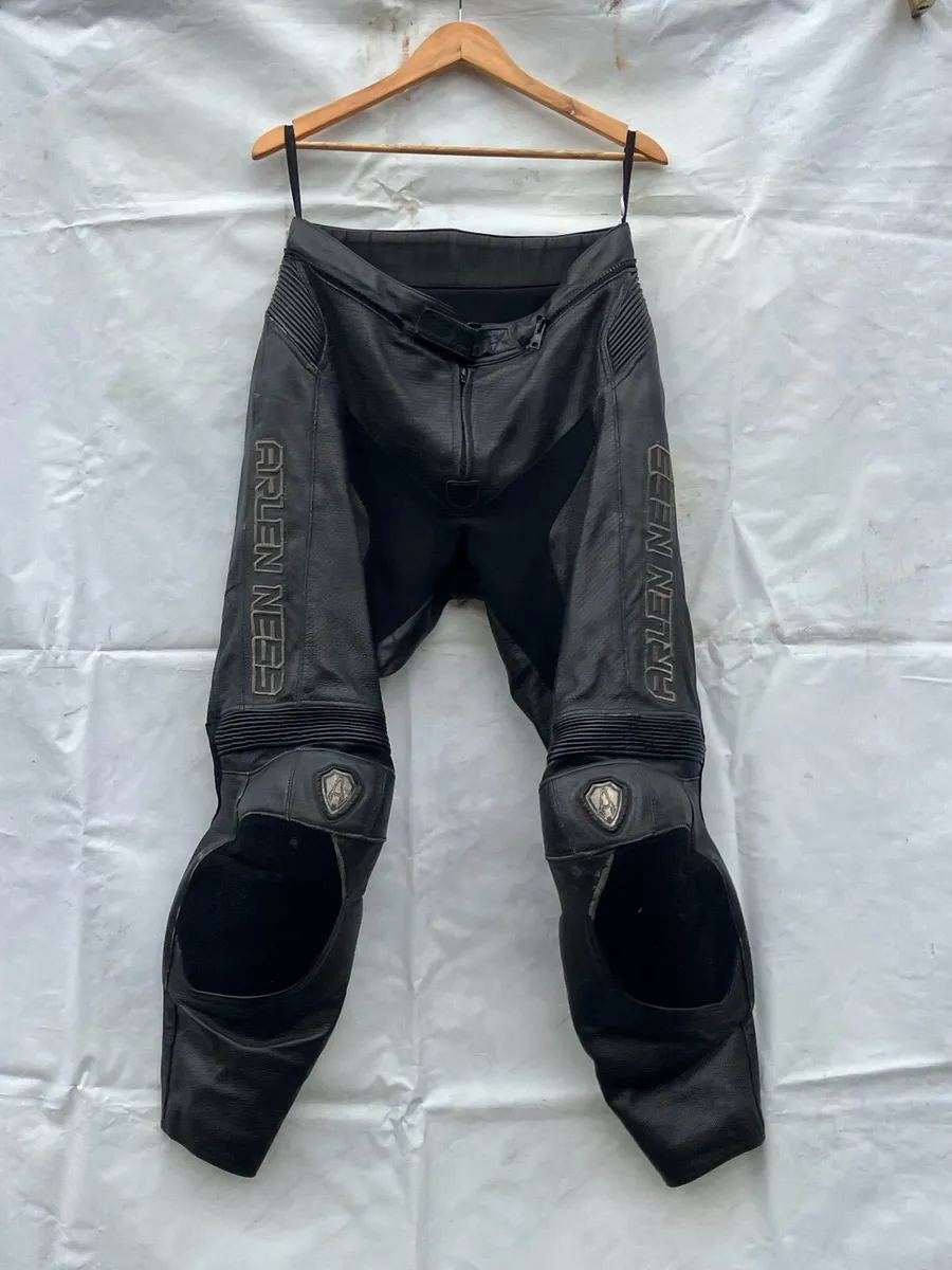 Arlen Ness Mens Leather Motorcycle Pants - Image 1