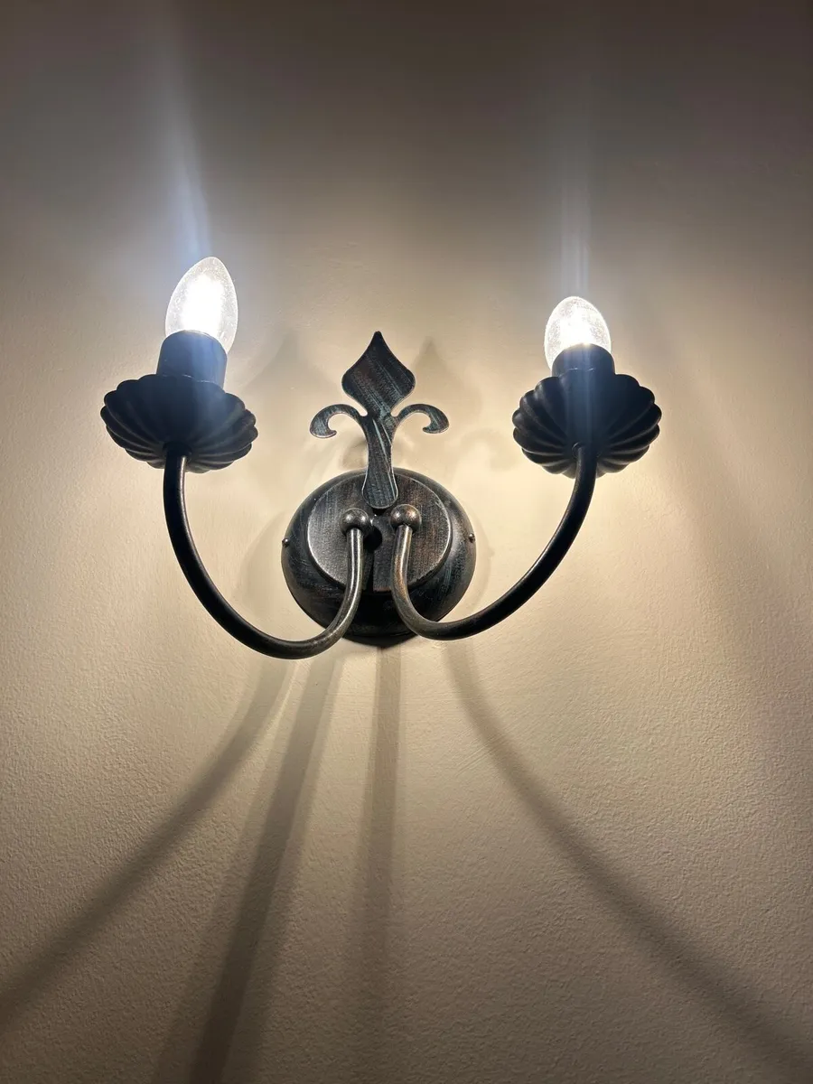 Black light fittings - ceiling and wall (total 6) - Image 3