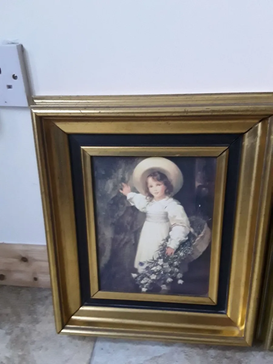 Lovely picture little girl collecting flowers - Image 4