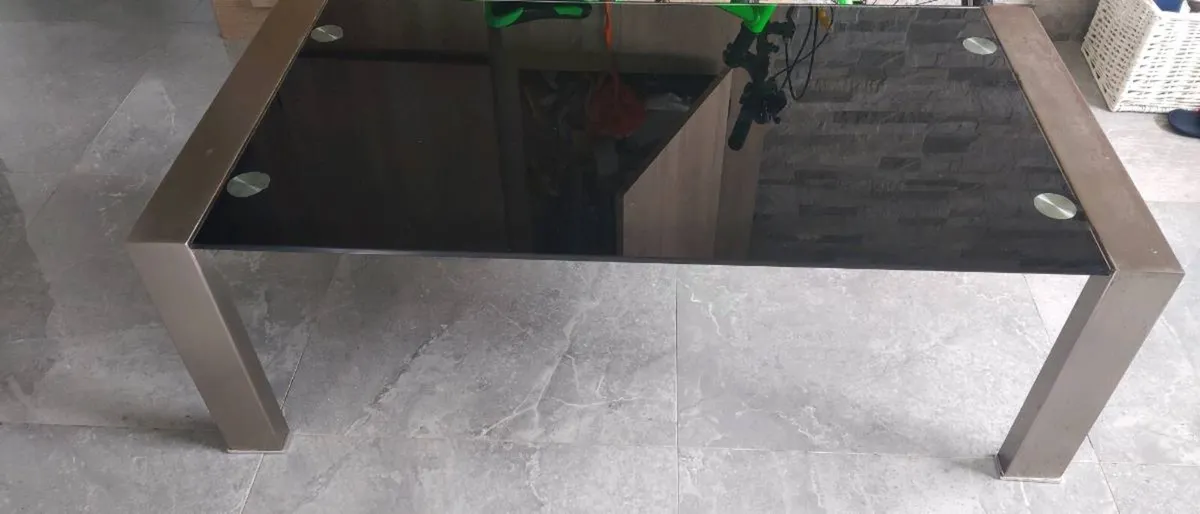 Coffee black glass table - Image 1