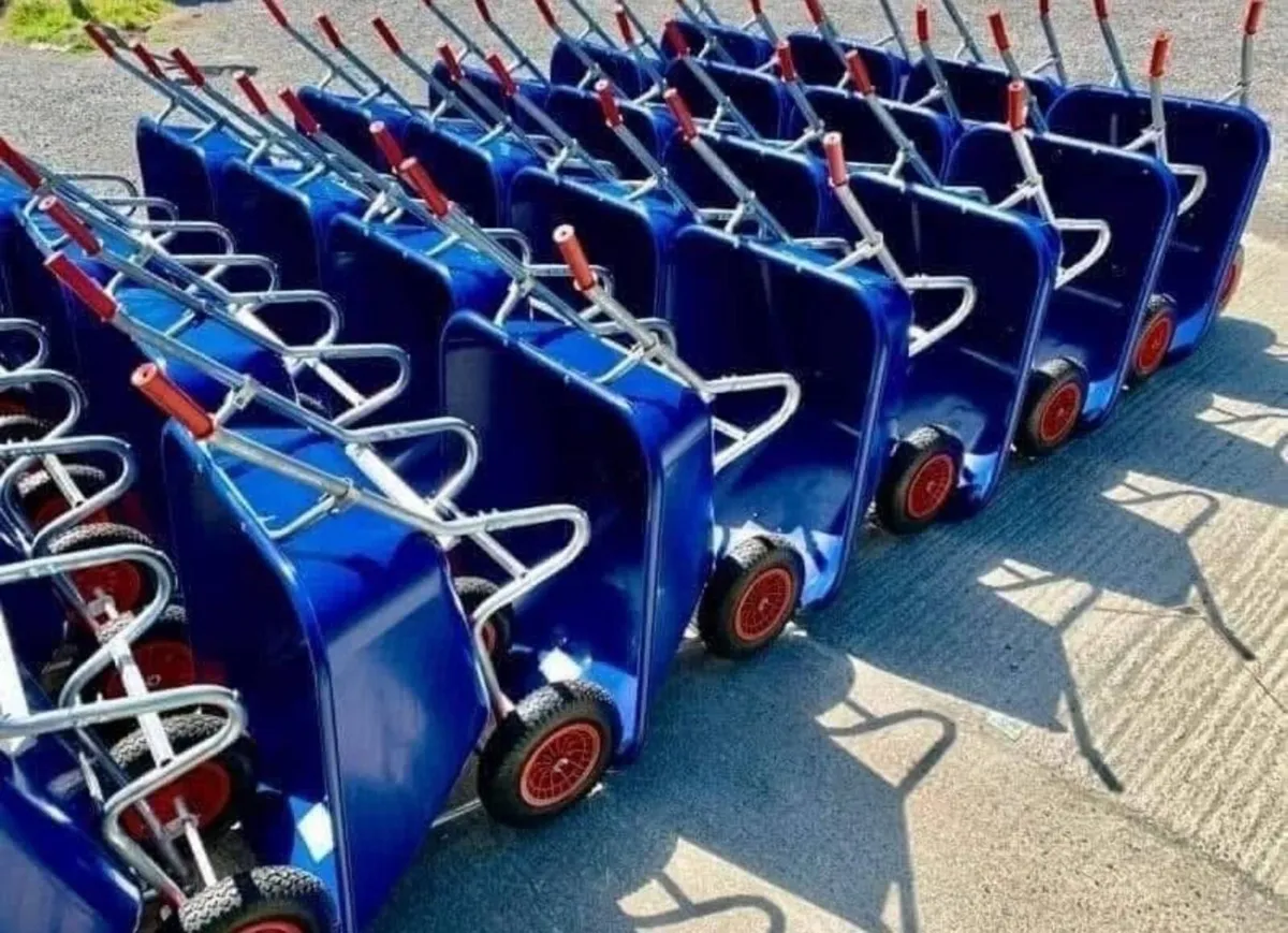 200L GALVANISED JUMBO 2 WHEELER WHEELBARROW - Image 3