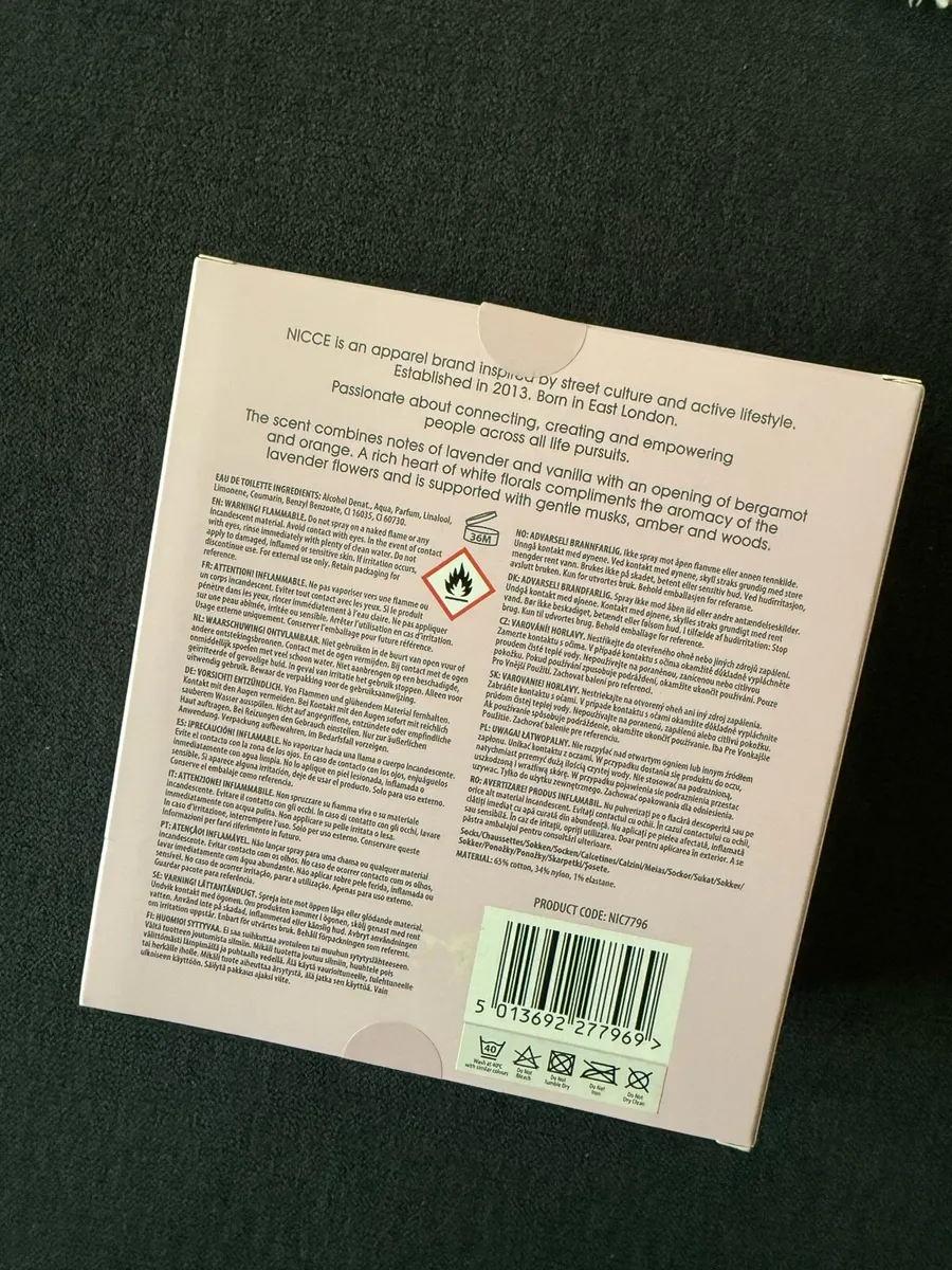 NICCE Women EDT 20ml + socks gift set (Sealed) - Image 2