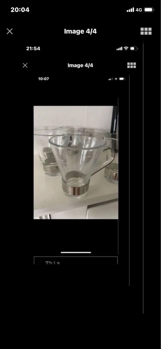 Rare Baileys Glasses Set with Metal Handles - Image 4