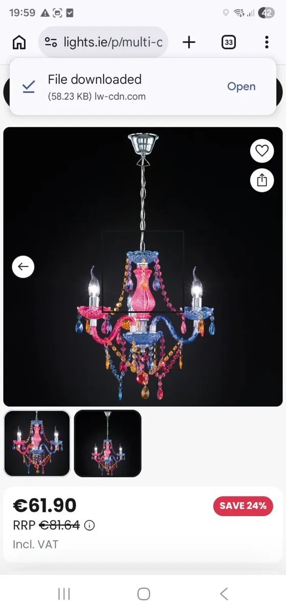 Funky Chandelier brand new - Image 1