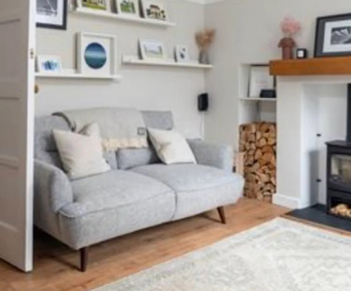 Light grey 2 seater couch - Image 1