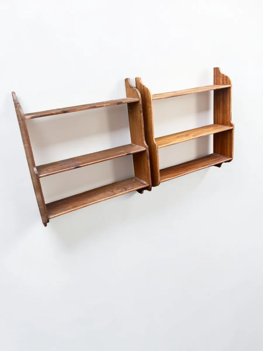Bookshelves x 2 - Wall Shelves - Antique - Image 4