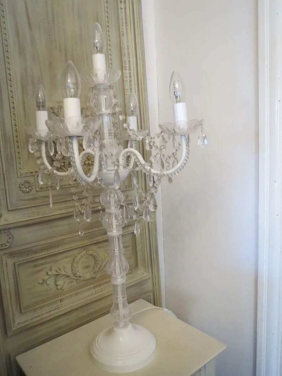 5 arms Shabby Chic Candelabra lamp - Image 2