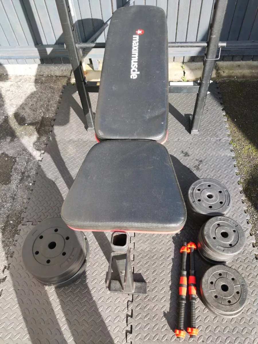 Weight bench weights barbell dumbbells - Image 2