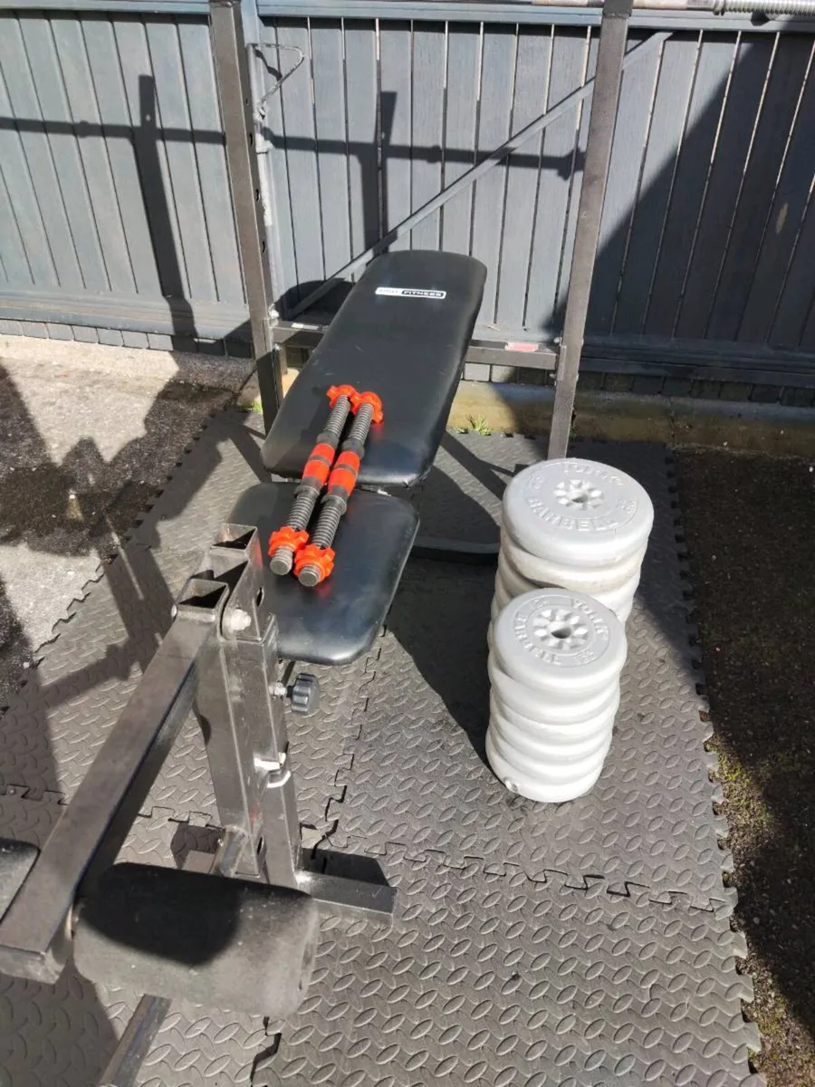 Weight bench weights barbell dumbbells - Image 2