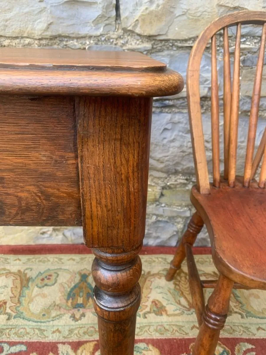 Antique Victorian Oak Table - Image 4