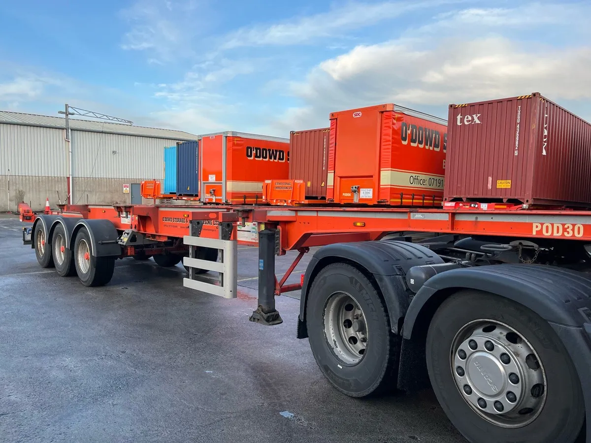 2019 SDC LONG NECK SLIDING SKELETAL TRAILER - Image 1