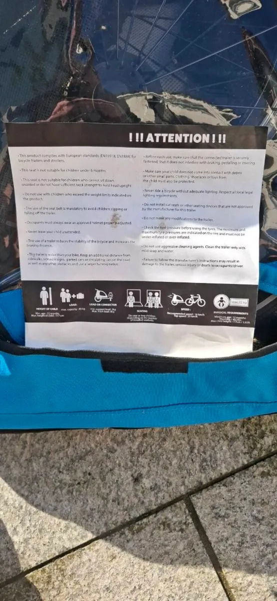 2 Child Bike Trailer – Kids Bicycle Carrier - Image 3