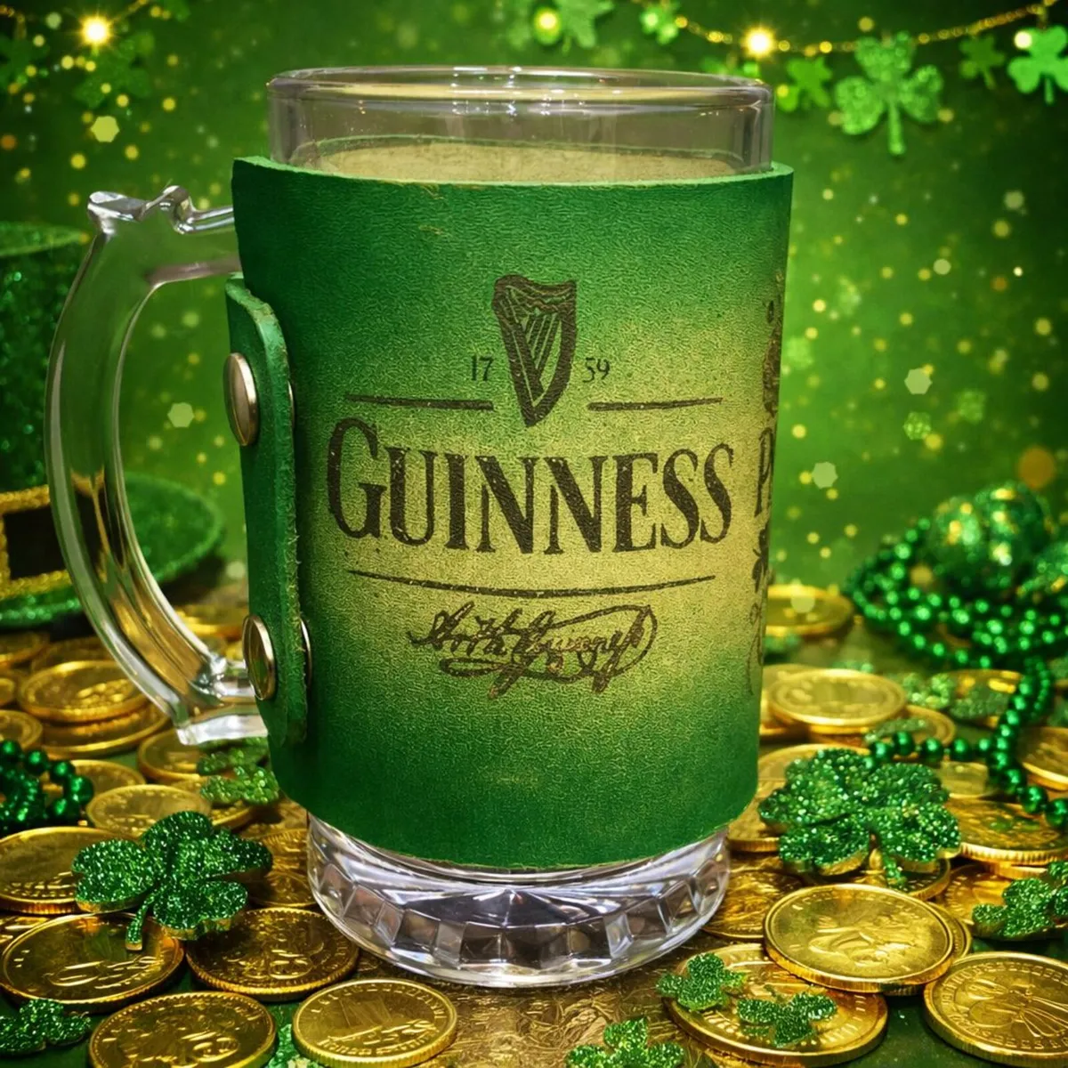 St Patrick’s Day Genuine Leather Beer Mug - Image 4