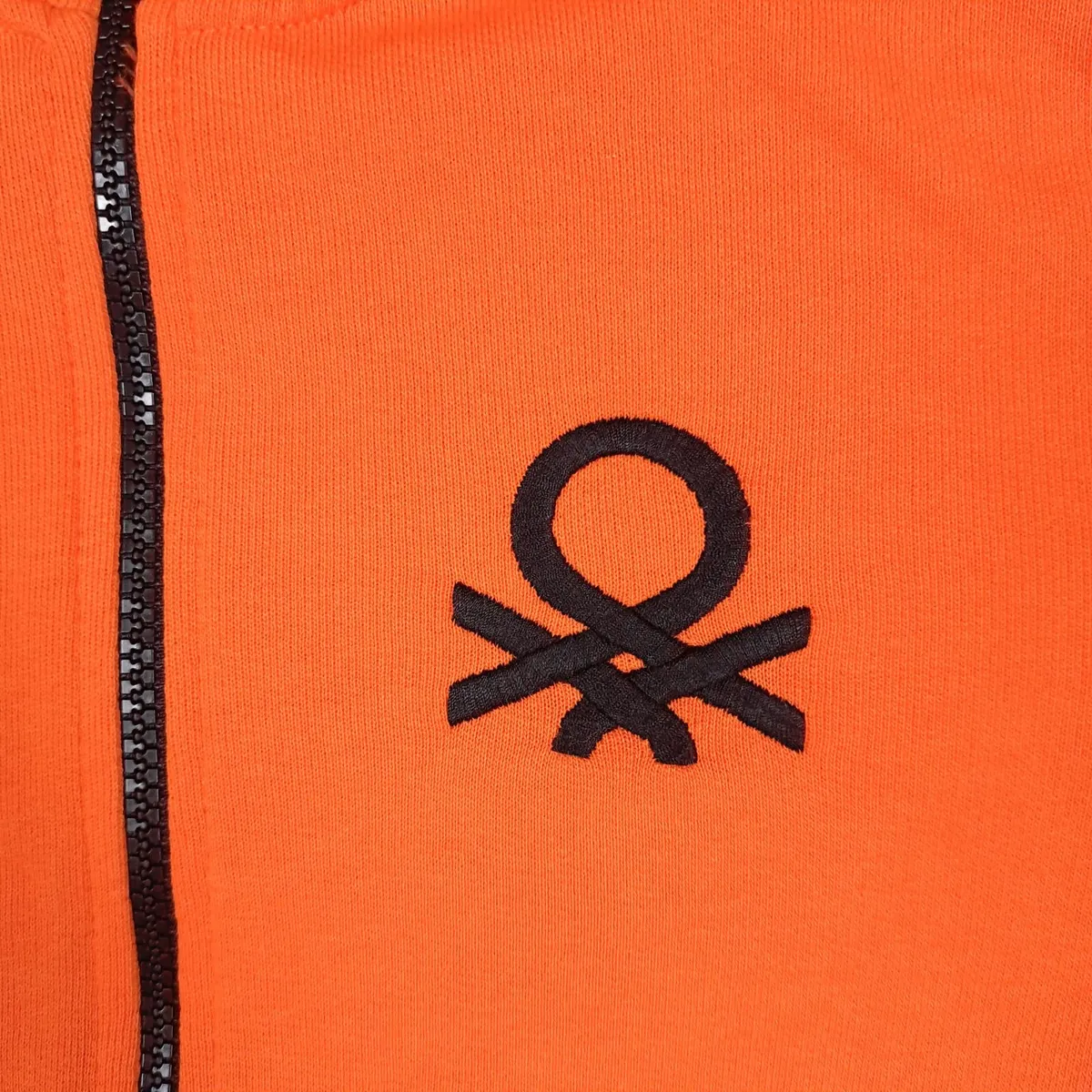 Benetton Orange Logo Track Jacket 8UK/36EU - Image 4