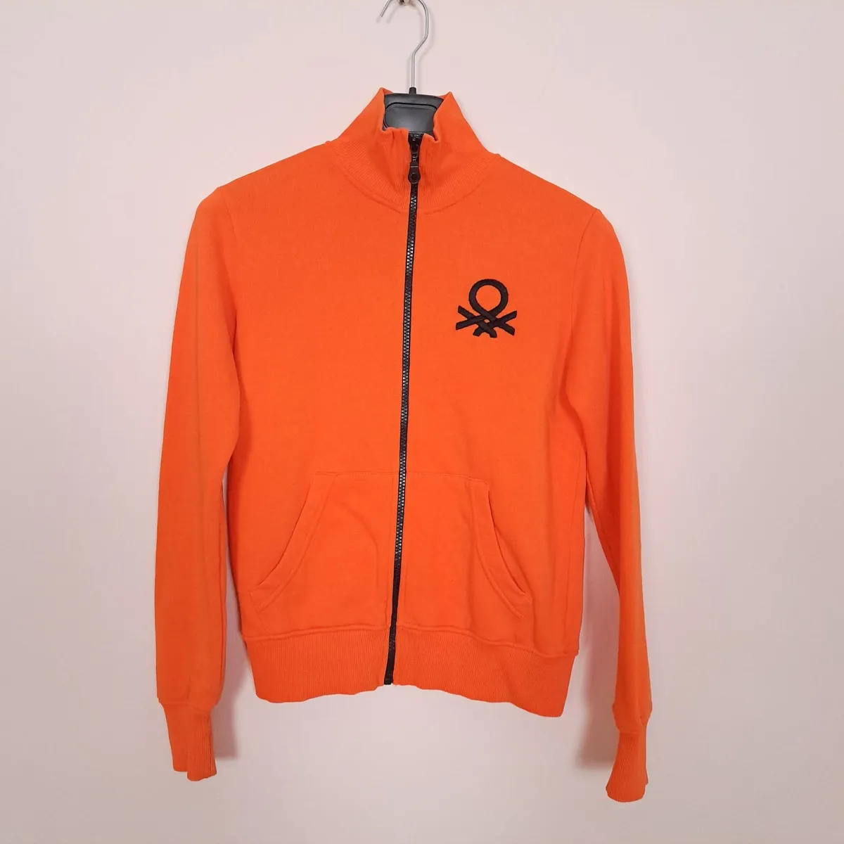 Benetton Orange Logo Track Jacket 8UK/36EU - Image 1