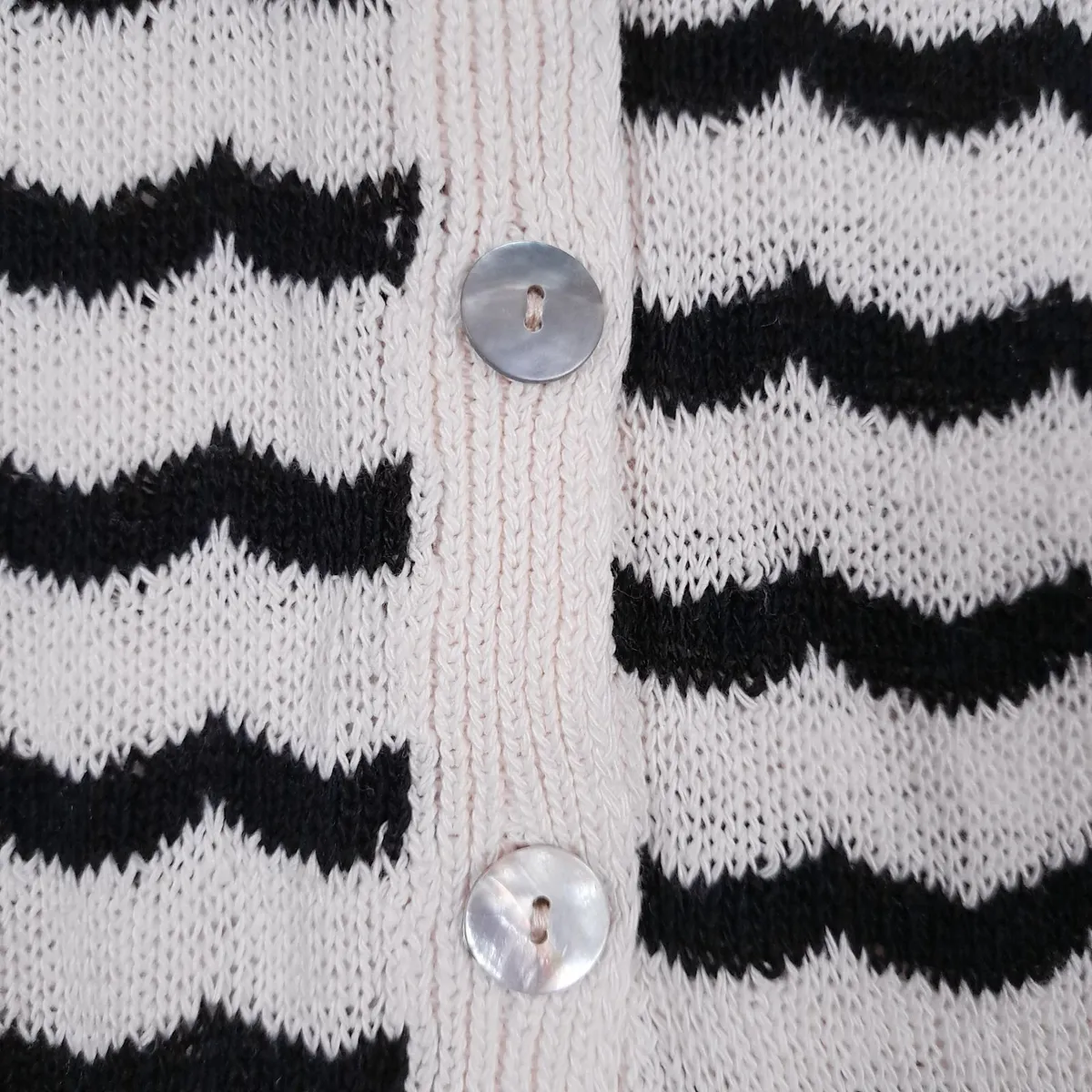 Boohoo White Black Stripe Crochet Midi Dress 12UK - Image 4