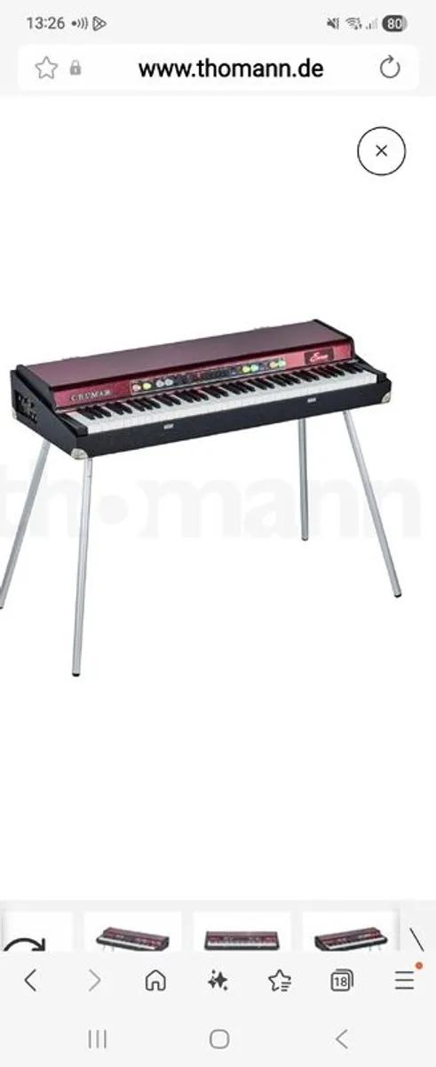 Crumar Seven, piano keys - Image 1