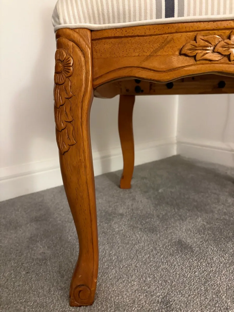 French Louis XV Style Armchair – Carved Wood - Image 3