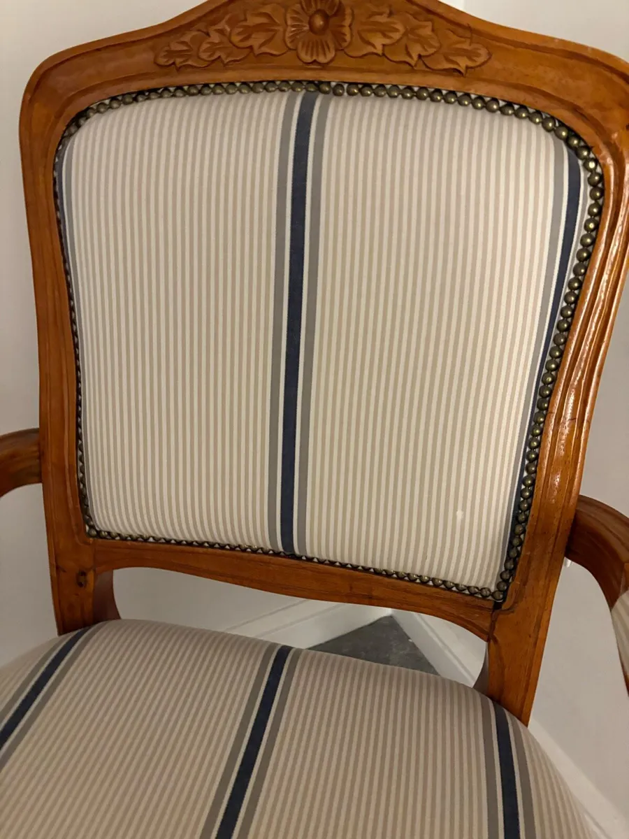 French Louis XV Style Armchair – Carved Wood - Image 4