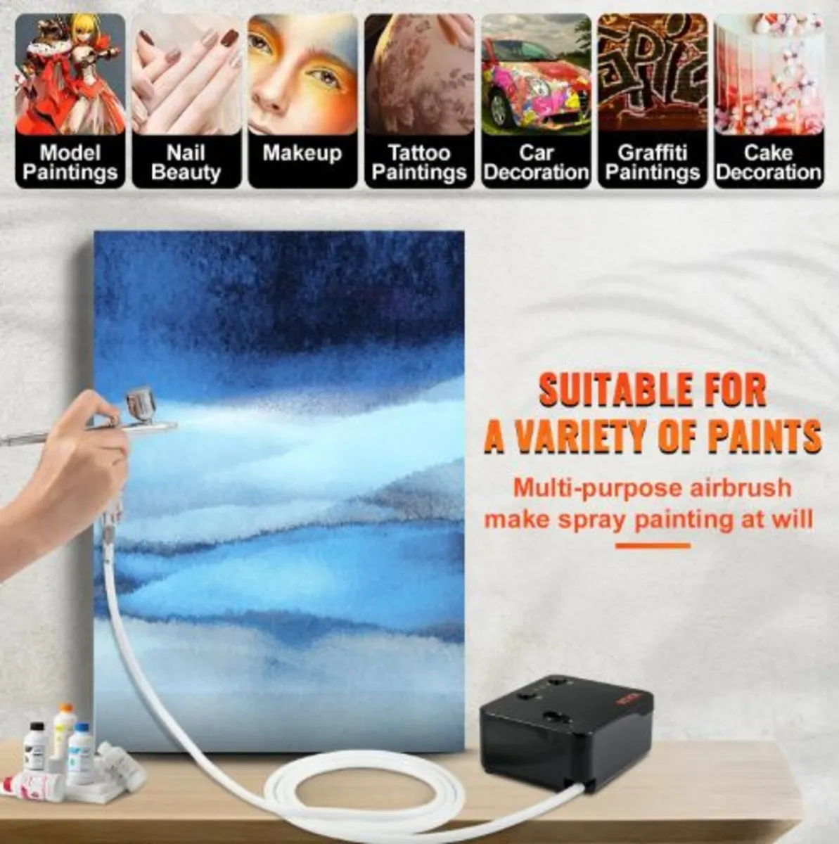 Airbrush Kit,Portable Airbrush Set with Compressor - Image 3
