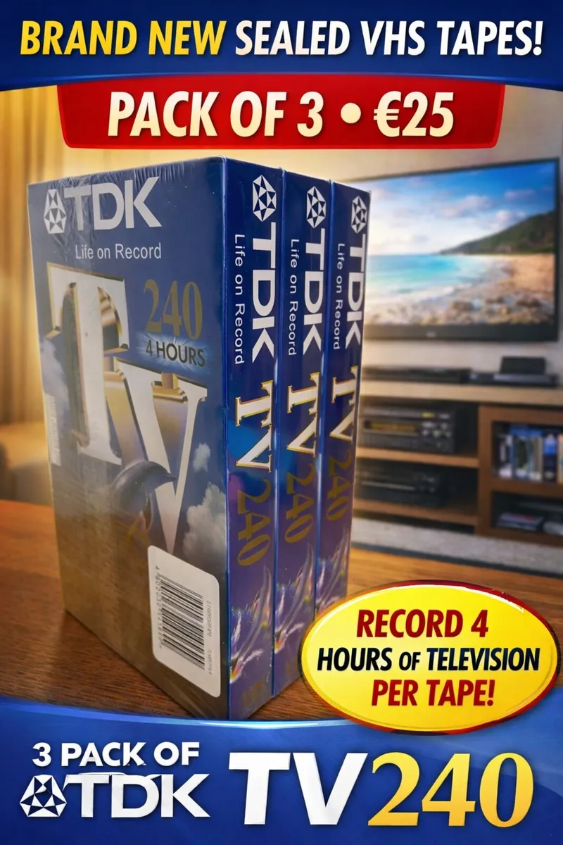 Brand New Sealed TDK VHS Tapes