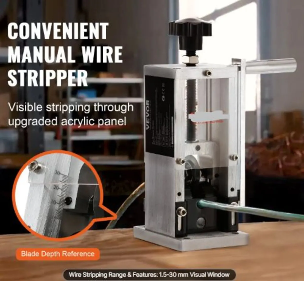 Manual Wire Stripping Machine,1.5 mm-30 mm Copper - Image 3