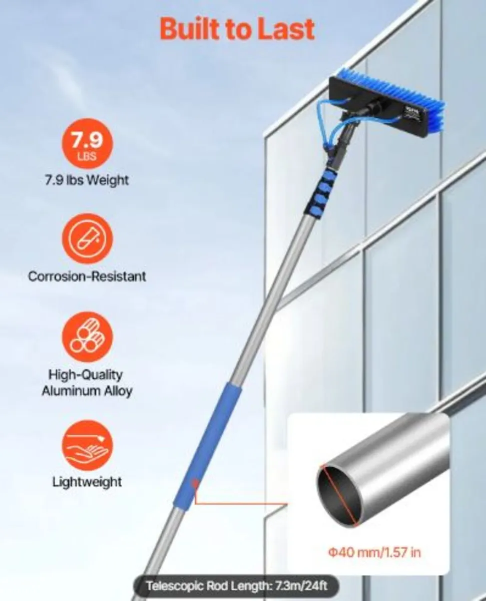 Water Fed Pole Kit, 7.3m Solar Panel Cleaning Pole - Image 4