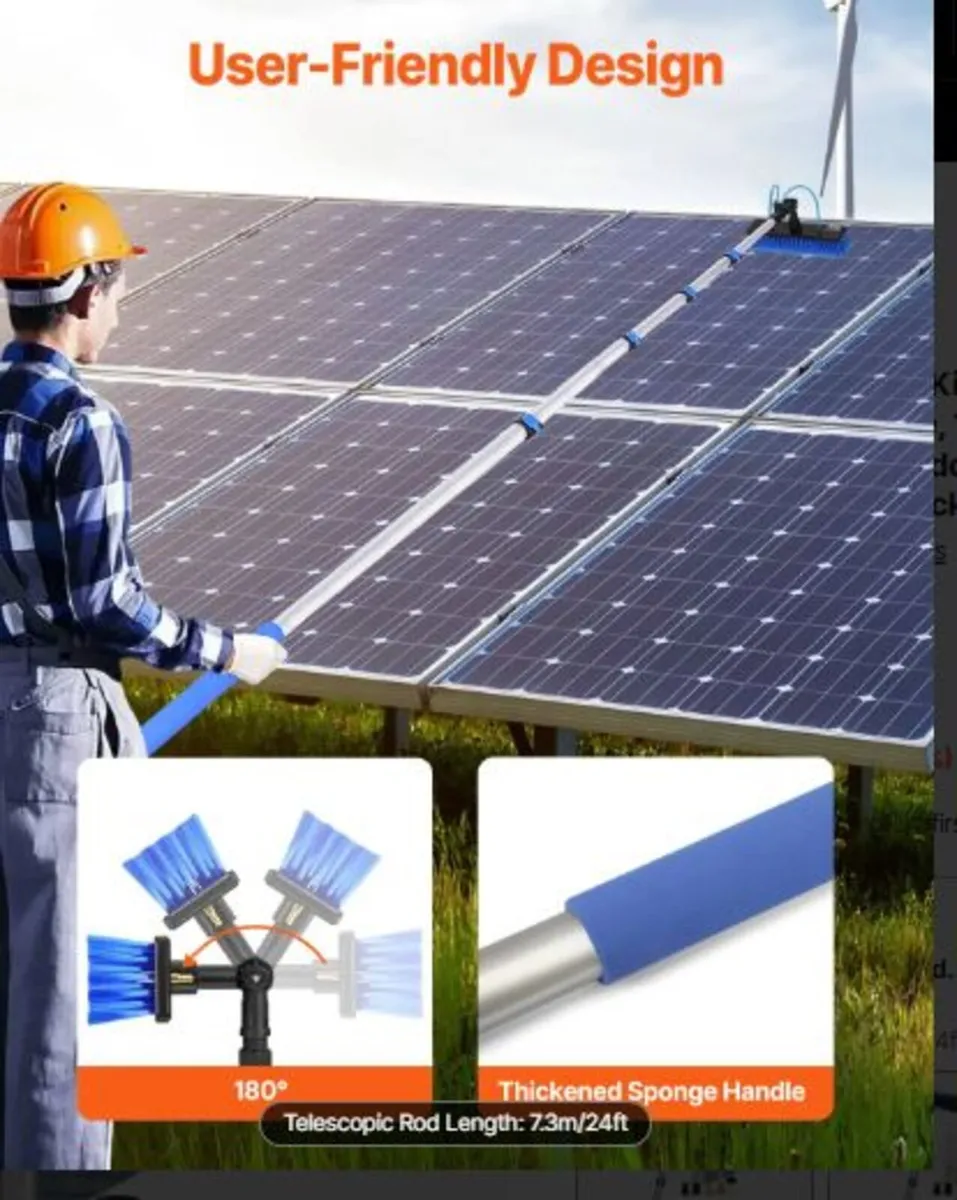 Water Fed Pole Kit, 7.3m Solar Panel Cleaning Pole - Image 3
