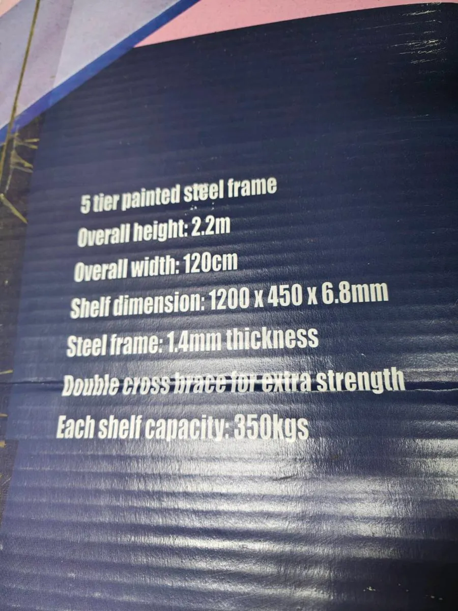 Heavy Duty 5-Tier Metal Shelving Unit – Brand New - Image 2