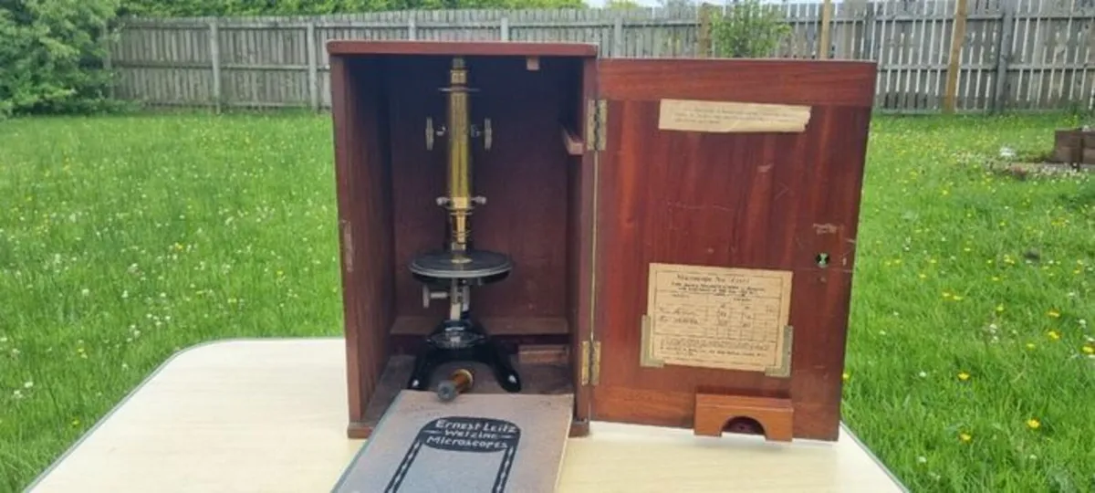 Vintage Leitz Wetzlar Brass Microscrope - Image 1