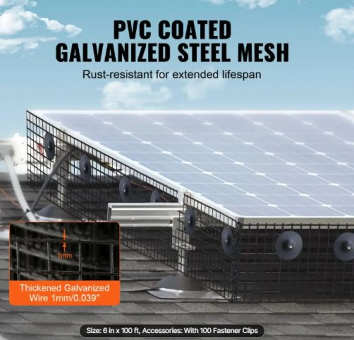 15 x 3048 cm Solar Panel Bird Guard, Critter - Image 4