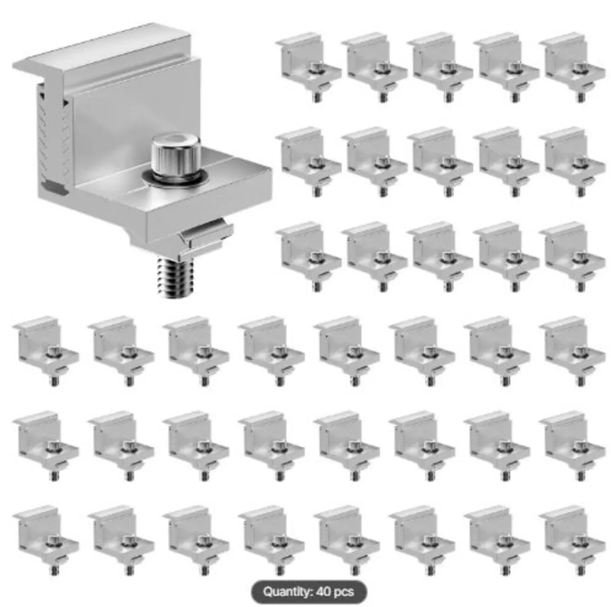 Solar Panel Z Mounting Brackets,35-50mm Adjustable - Image 1