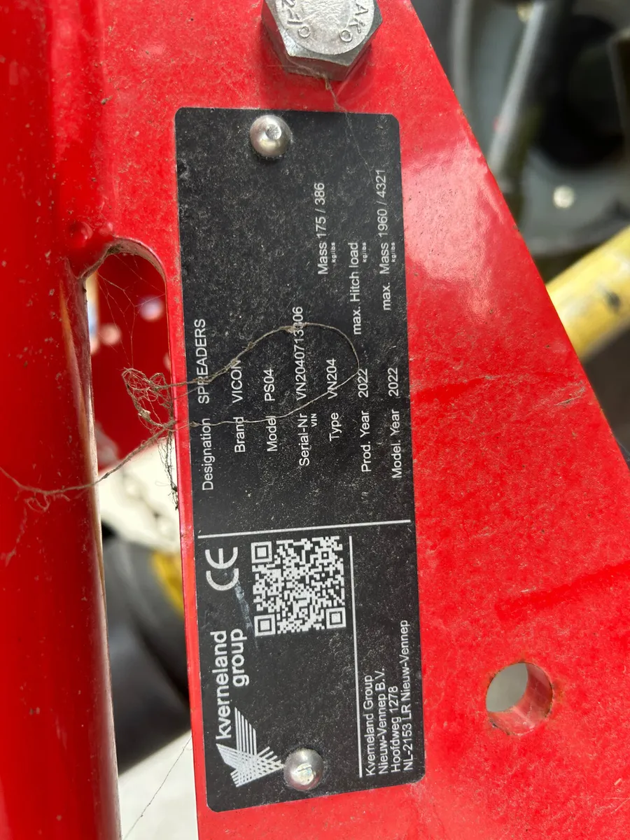 2022 Vicon PS04 Fertiliser Spreader - Image 3