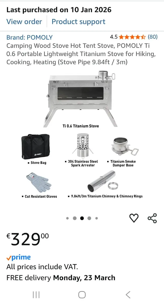 Tent & Stove & Fire Mat, Brand New. - Image 3