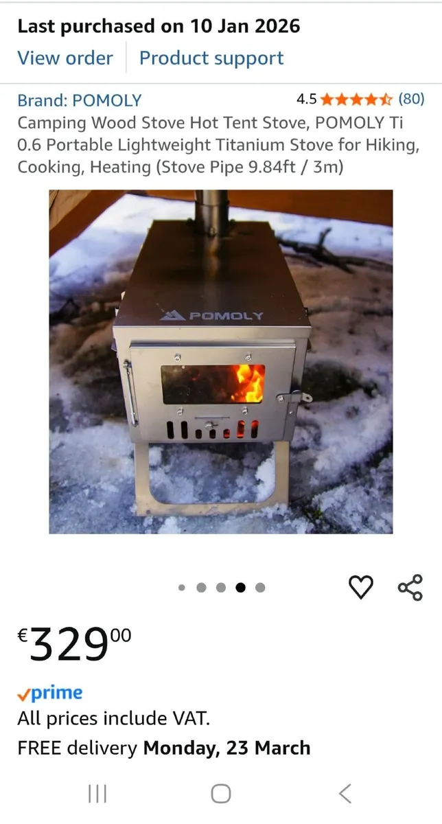 Tent & Stove & Fire Mat, Brand New. - Image 1