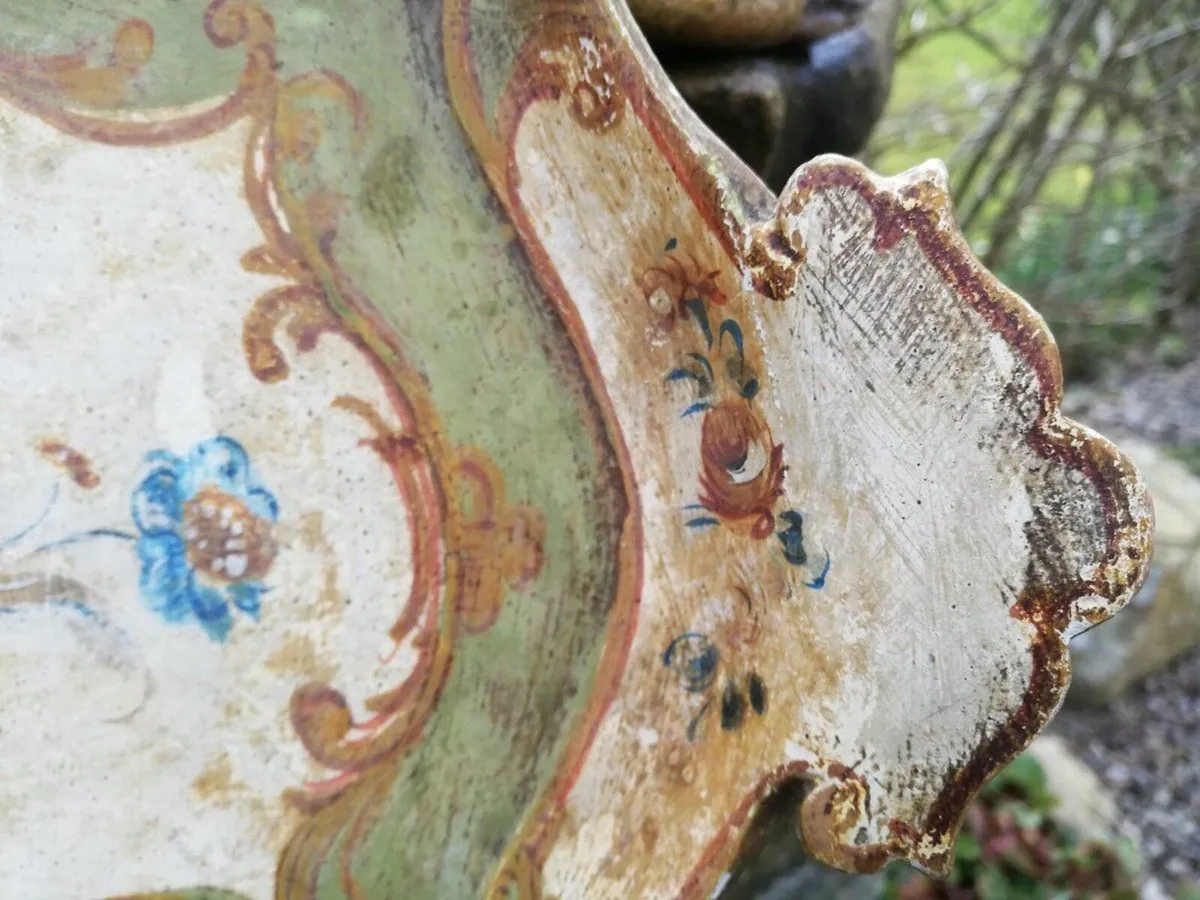 Wooden Tray Vintage handpainted - Image 2